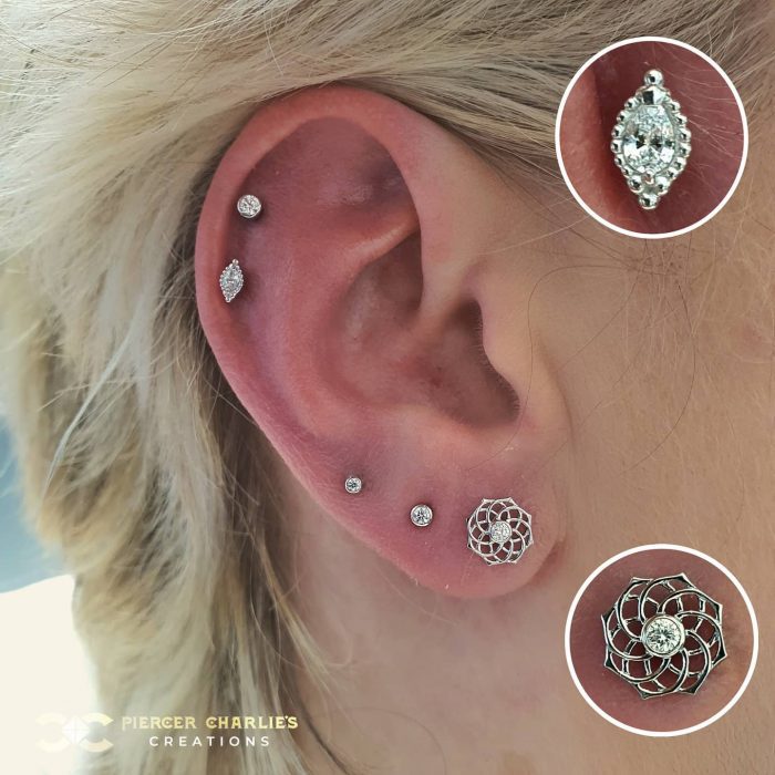 Delicate White Gold studs