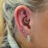 White Gold Sparkly Ear combination