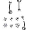 Beaded Flower Rook Bar, Titanium