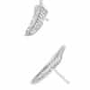 Junipurr Feather Push-In Stud Earring, 14k White Gold