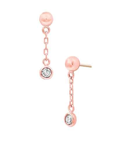Junipurr Daphne Push-In Stud Earring, 14k Rose Gold
