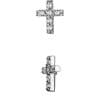 Swarovski® Zirconia Pave Cross Stud, Steel