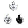 Marquise Lotus Threaded Stud Earring, Steel