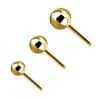 Ball Push-in Stud Earring, 18k Yellow Gold